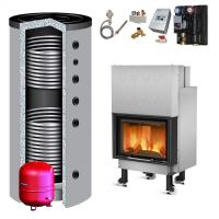 Kamineinsatz wasserführend La Nordica Termocamino WF Plus DSA 20,5 kw + Pufferspeicher